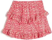 [Koton] Girls' Flower Printed Skirt Ruffle Tiered Elastic Waistband Skirt