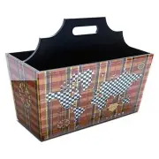 MACKENZIE CHILDS PLATITUDES MAGAZINE HOLDER RACK BNIB