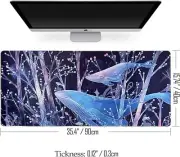 Gaming Mouse Pad with Floral Design XXL Mousepad-35.4''x15.7''x0 Extended Large