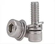 304 Stainless Steel Screw Hex Socket Screws Cup Head Cylindrical Head Three Combination M2.5 M3 M4 M5 M6 M8 Screw Washer (Color : A, Size : M3X10 80pcs)