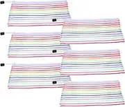 COHEALI Document Wallet 6pcs Zipper Pouches for Money Receipts Pencil Case Cash Storage Bag