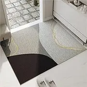 Interior Door Mat, Thin Washable Inner Plate Mat, Solid Soft Entrance Door Mat for Entryway