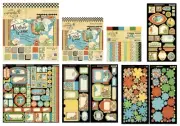 Graphic 45 Mother Goose Paper Pads,Chipboard, Stickers,Flowers,Tags & Pockets