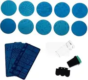 DRESSOOS Nail Art Stencils Steel Plate 13pcs Nail Beauty Templates Diy Manicure Tools