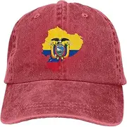 [GANghaONshoP] Ecuador Flag Baseball Cap Unisex Stylish Lightweight Dad Cap