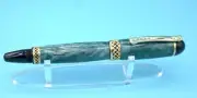 Apollo Infinity Gold Titanium Gel Rollerball Pen with Diamondcast Emerald Isle