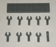 LEGO NEW Dark Stone Grey Bar 1L with Clip (10x) 4289542 Brick 48729