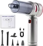Car Vacuum Cleaner Portable Rechargeable 18000PA High Power Vacuum Cleaner 4 in 1 Compression 100W High Power Handheld Vacuum Cleaner with 2000mAh Mini Brushless Motor for Car, Home, Office, Camping