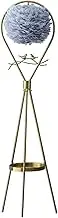 Floor Lamp, Bedside Lamp, Floor Lamp, Tripod with Clear Glass Stand, Floor Lamps or White Feather Lampshade, Pole Lamp, Great Choice