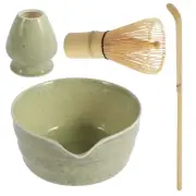 4Pcs Matcha Whisk Tea Set Matcha Making with Matcha Bowl Matcha Whisk Holder༄