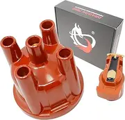 DRAGON FIRE PERFORMANCE Heavy Duty Distributor Cap and Rotor Set Compatible Replacement For 69-91 VW Saab Volvo 1.1L 1.5L 1.6L 1.8L 1.9L 2.0L 2.1L 2.2L 2.3L 009 034 Type 1 I4 Oem Fit CAP1050