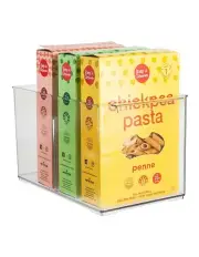 [Little Label Co] Short Stackable Pantry Storage Medium Container in Clear