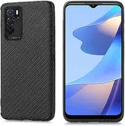 [GUNOFF] Case for Oppo A16/A16s/A54s, Ultra Thin and Fashion TPU Plaid Protective Case, [Shockproof] [Scratch-Resistant] [Non-Slip] Black
