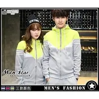 在飛比找PChome商店街優惠-【Men Star】免運費 韓版拚色運動外套 灰色運動外套 