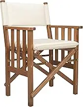 Whitecap 61053 Teak Director's Chair with Cream Cushion - 18-1/2"