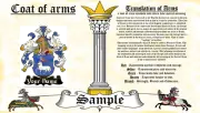 L-Quickl COAT OF ARMS HERALDRY BLAZONRY PRINT