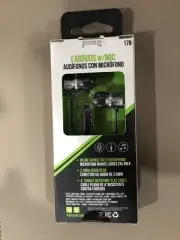 NEW Earbuds Headphones With Microphone BLACK 4’ Cord