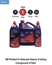 3M Perfect-It Gelcoat Heavy Cutting Compound 473ml. Aus Seller