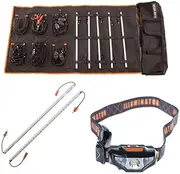 Kings 5Bar Camp Light Kit + Orange LED Camp Light Extension Kit + LED Head Torch