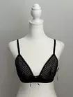 J.Crew NWT Women’s 32C Black Lattice Lace Underwire Unlined Bra