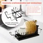 Sink Dish Drying Rack with Drip Tray Stretchable Dish Drainer Rack 12 Slot GoSdx