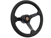 1984-2004 Ford Mustang Cobra 6-Bolt Black Leather Steering Wheel Kit, SN95 Fox-4 (for: Ford)