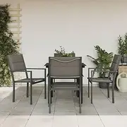 Kitchen Chairs Set, Balcony Furniture with Table, 5 Piece Garden Dining Set for Porch, Poolside, Deck, Garden, Easy Assemble, 80 x 80 x 74 cm