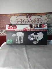 Nos Metal Earth Disney Star Wars Model AT-AT ,& Vaders Tie Advanced X1