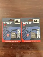 (Bundle of 2) Patriot V30 128G 256GB A1 USH-I C10 U3 4K Micro SD Card