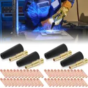 28Pcs Gasless Nozzle Tips Brass Flux Core Kit Conductive Heat Resistant wenZZ