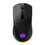 HECATEG4MPRO RGB Wireless Mouse Tri-mode Flash Speed PAW3395 Bluetooth 2.4G Type-C Macro 26K DPI 500mAh for PC Notebook