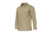 5 x Mens Hard Yakka Long Sleeve Lightweight Drill Ventilated Shirt Khaki