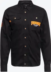 King Kerosin Psycedellic Chopper Workwear Shirt, black, Size S for Men