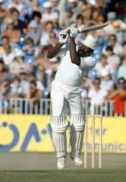 Clive Lloyd batting for Lancashire at Old Trafford in Manchester, - Old Photo