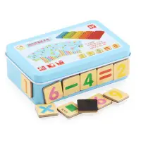在飛比找蝦皮購物優惠-新亮點 磁性鐵盒算術棒 木製學習盒 國小數學 加減乘除 數字