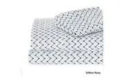 Egyptian Cotton Printed Sheet Set Single-King Sefton Navy
