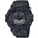 【CASIO 卡西歐】G-SHOCK 黑影之力雙顯尼龍腕錶/黑(GA-700BCE-1A)