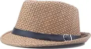 [HAMKVBPR] Men's Jazz Hat Summer Breathable Jazz Hat Outdoor Sunshade and Sun Protection Hat Mens Panama Hat