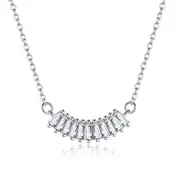 Smiley Necklace Smile Silver plating Necklace Female Clavicle Chain Ins Jewelry Pendant