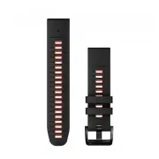 Garmin Fenix 7 Pro 22mm QuickFit Replacement Silicon Band Black Flame Red
