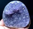 361g Natural aAmethyst Cut Base Cluster Crystal Quartz Geode C509