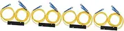 Angoily 4pcs Fiber Splitter Optical Cable Optical Splitter Cable Replacement Optical Fused Splitter Optic Cord Splitter for Tv Convenient Splitters Splitter Replacements Cables PVC Yellow