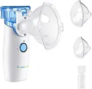 Portable Nebuliser Nebulizer Machine for Adults and Kids Travel and Household use with mask and moutpiece, Battery-Operated Handheld mesh nebuliser for Respiratory Problem