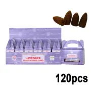 120pcs Satya Nag Champa Dhoop Cone Lavender Incense Scent Aromatherapy Tower