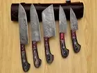 Handmade HAND FORGED DAMASCUS STEEL CHEF KNIFE Set Kitchen Knives Set