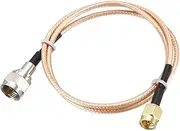 uxcell SMA Male to F Type Male RF Coaxial Coax Cable 1.64-feet for Tracking Generator to Equipment