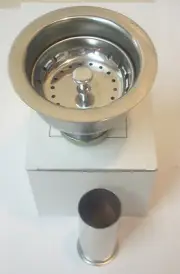 Professional Kitchen Sink Strainer with Basket and Tailpiece - Polished Chrome