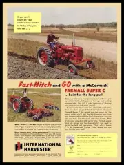 1954 Farmall Super C Tractor & Implements NEW Sign 24x30" USA STEEL XL Size