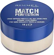 Rimmel London Match P Loose Setting Powder, 002, Translucent Honey, Lightweight & Breathable, Matte Finish, Vegan-Friendly Makeup, 18g (0.63 oz)