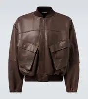 [Auralee] Auralee Leather bomber jacket S brown